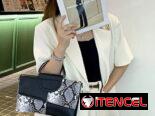 Bolso de mano europeo y de mujer con estampado de cocodrilo en cuero sintético, elegante bolso de noche, bolso de hombro