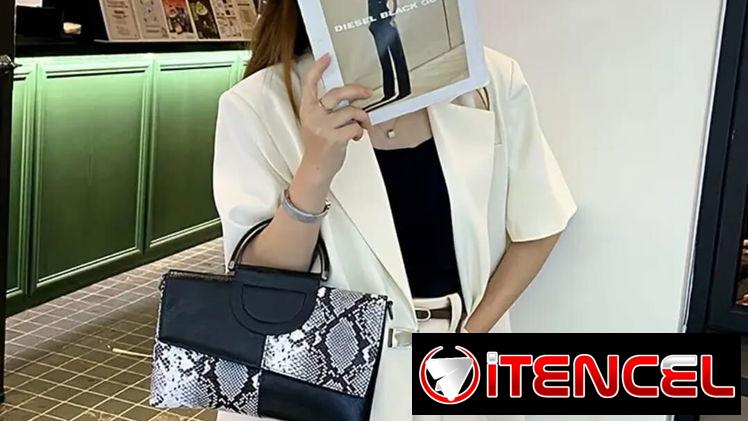 Bolso de mano europeo y de mujer con estampado de cocodrilo en cuero sintético, elegante bolso de noche, bolso de hombro
