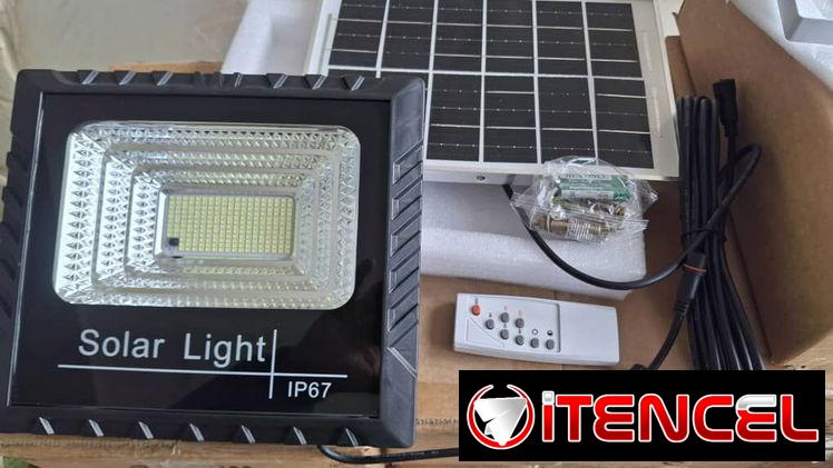 🔆 Lámpara Solar 200W + Panel Solar 25W. Batería: LiFePO4  de  3,2 V/5 Ah. IP67