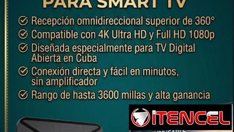 Antena de TV portátil 4K 1080P HD modelo 2026 con interruptor inteligente incorporado