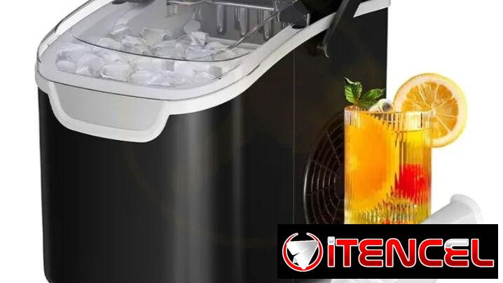 Máquina de Hielo de Encimera Antarctic Star 26 lb/Día – 8 Cubos en 6 min, Portátil con 2 Tamaños de Hielo