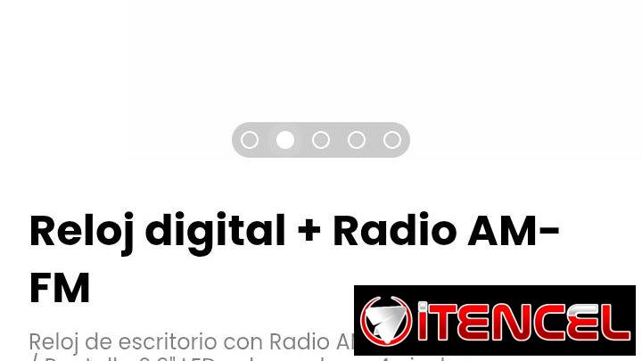 Reloj de escritorio con Radio AM/FM integrado