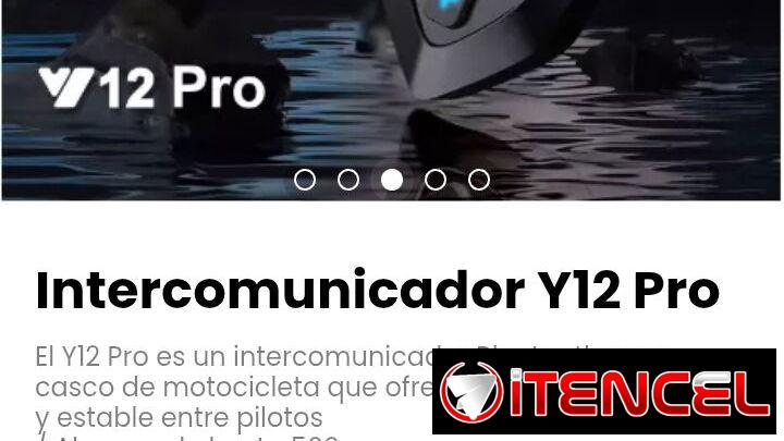 Intercomunicador Y12 Pro. Perfecto para mantenerte conectado, escuchar música o seguir el GPS
