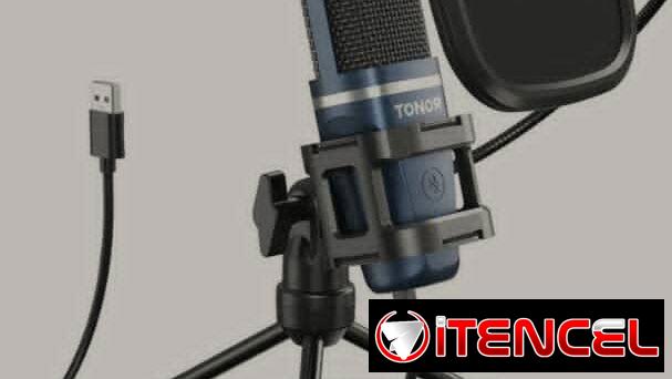 Micrófono de Podcast con trípode y filtro, plug and play, con conexión por USB compatible con PC, laptops, PS4/ PS5. Hec