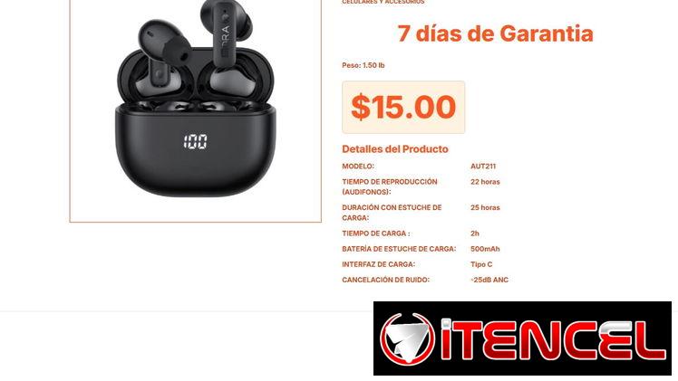 1HORA AUT211: Audífonos TWS con Estuche de Carga de Gran Valor $15 VPT#-0028