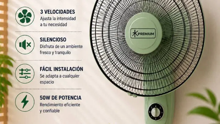 🌬️🧱 VENTILADOR DE PARED 16” PREMIUM