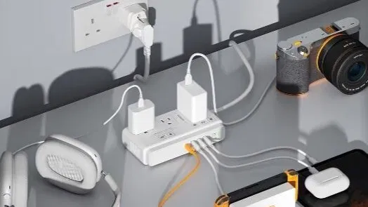 ☎️53544655 🛵 Entrega Disponible ⭐ TESSAN Extensión Eléctrica con USB – Regleta Multitoma⭐