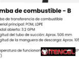 Bomba de combustible – B. Bomba de transferencia de combustible. Nueva