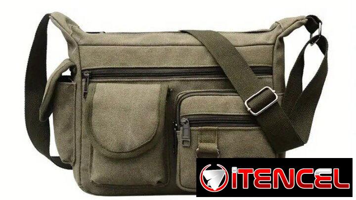 Bolso Bandolera de Lona Vintage