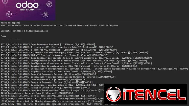 Odoo Video Cursos por KIDICUBA