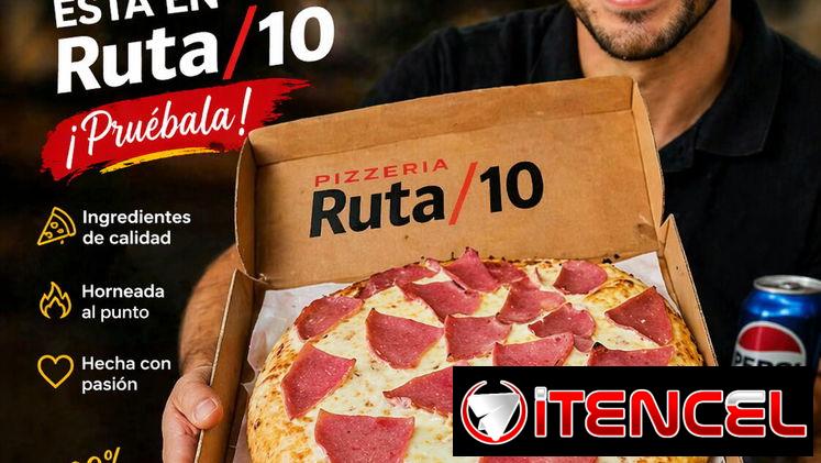 🎉🍕😋En RUTA/10 Pizzería te llevamos el gusto directamente a tu casa…
