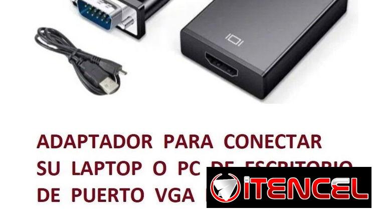 ADAPTADOR VGA-HDMI. CONVIERTE TU COMPUTADORA VGA EN HDMI. CUENTO CON MENSAJERIA ADICIONAL PARA SU COMODIDAD.