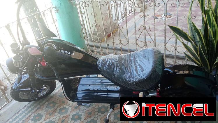 Moto electrica grande sin batería modelo clásico Harley Davidson