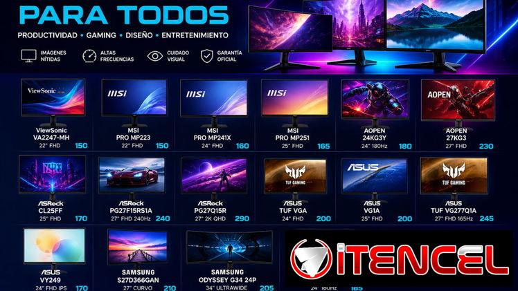 🔥🖥️ MONITORES NUEVOS PARA TODOS LOS GUSTOS 🖥️🔥