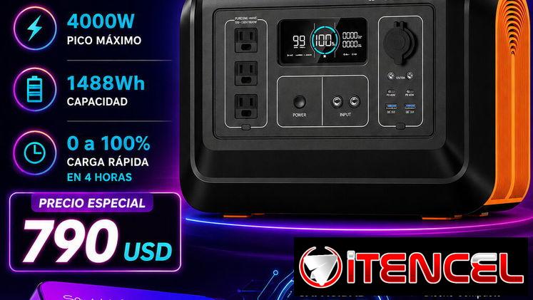 ‼OFERTA ESPECIAL‼ OUPES 1800W ,PICO 4000W , 🔋1488WH, Carga Rapida 0 a 100% en 4 Horas+DISCO DURO DE 320GB+ 24GB DE DATO