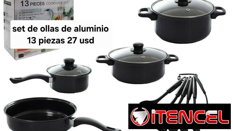 set de ollas de aluminio 13 piezas. yoalili 💯
