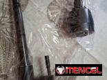 Pila o llave Fregadero al mueble (cuello de ganso). De media pulgada. Es de tiro rápido. Fabricado en metal, Color Negro