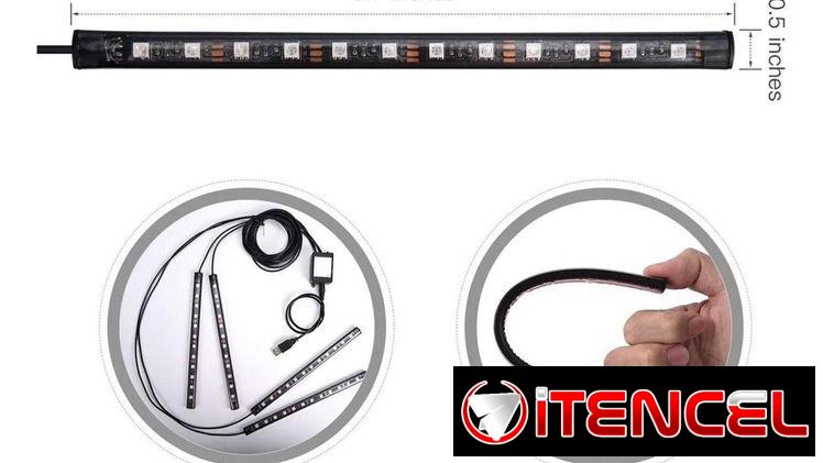 Tiras – cintas LED para autos .  12 USD