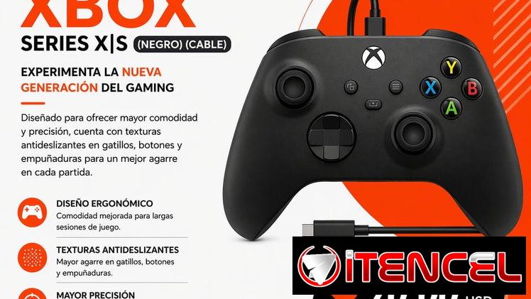 Control Xbox Series X|S Negro con Cable | Mando Original Nuevo en La Habana