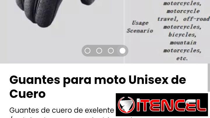 Guantes para moto Unisex de Cuero sintético. Nuevos