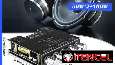 Amplificador Bluetooth ZK-MT21 de 2.1 canales + adaptador transformador … Nuevo