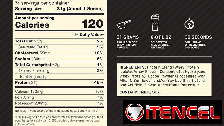 Whey Protein Optimum Nutrition 74 servicios de chocolate