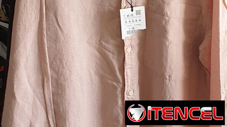 Camisa hombre Pull&bear contiene lino