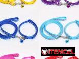 Collar con correa y cascabel