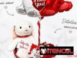🎁 Arreglo romántico con peluche, chocolates y globos