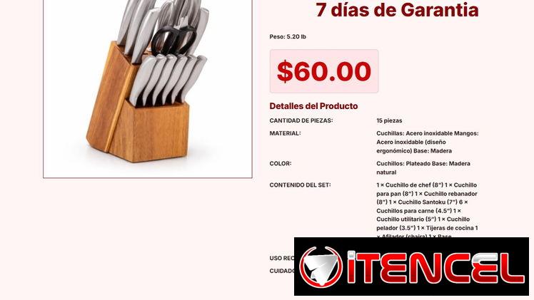 SET DE CUCHILLOS DE 15 PIEZAS VPT#-0277