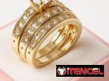 Dbrillan Anillos de compromiso y joyería de oro de alta calidad y tecnología real (kinetica)