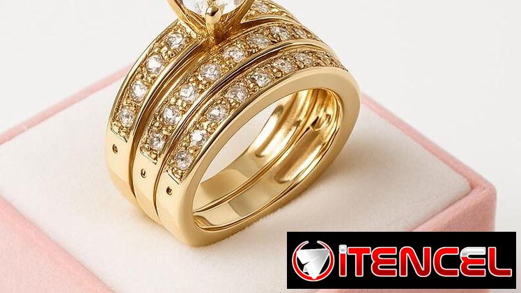 Dbrillan Anillos de compromiso y joyería de oro de alta calidad y tecnología real (kinetica)