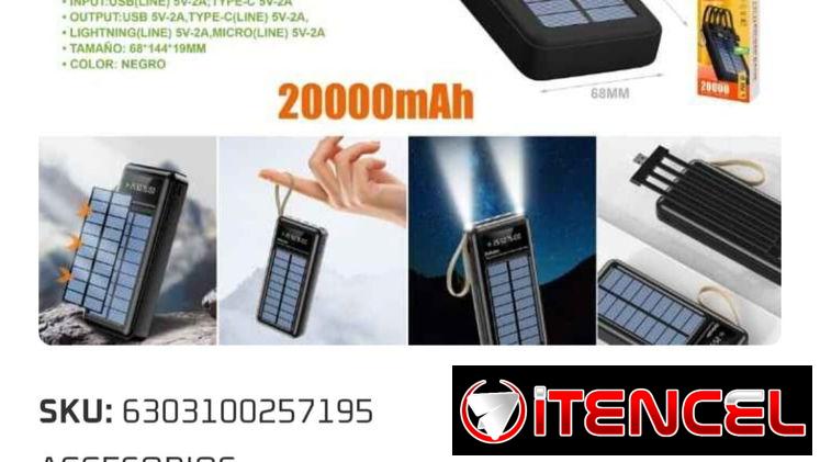 Cargador Portátil 20000 mAh
