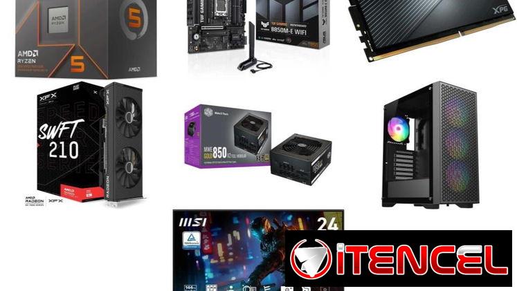 PC GAMER RX 7700XT 12GB🤩AMD Ryzen 5 8500G +Asus TUF B850 WIFI +16GB DDR5 +850W +24″MON +CHASI 🆕 0km