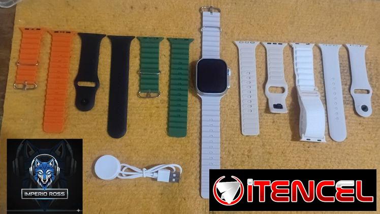 ⌚ Relojes Inteligentes SmartWatch Ultra 3️⃣ con sus 7 manillas y cargador de imán 🧲