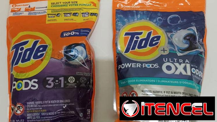 Cápsulas de lavar Tide, Ariel, UltraClean y Downy. Mensajería opcional