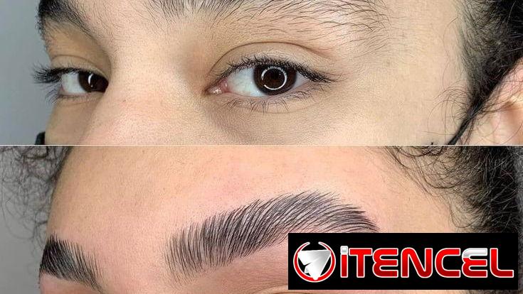 Extensiones de pestañas y arreglo de cejas