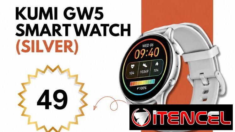 Kumi GW5 Smartwatch (Silver) | videojuegoshabana.com