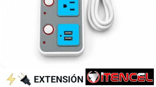 ⚡🔌 *EXTENSIÓN ELECTRODOMESTICA INTELIGETE KING USB 2M* 🔌⚡