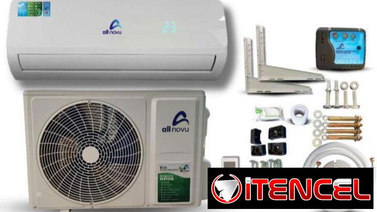 *Split all novu de 1 Tonelada con todos los accesorios* *Soporte y regulador de voltaje*   – Precio 265 USD – Con transp