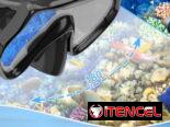 Máscaras de bucear un vidrio panorámico y Snorkel