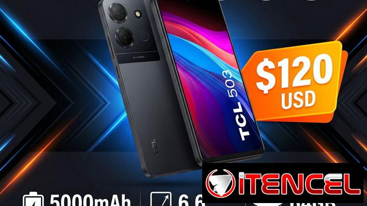 TCL 503 Smartphone Gama Alta 📱 6.6″ HD+ + 6GB RAM + 64GB + Cámara IA + Batería 5000mAh 🔥