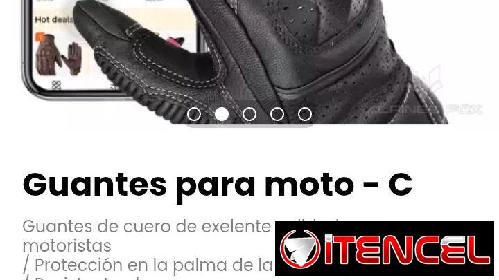 Guantes para moto – C. Permite la interacción con pantallas  táctiles
