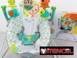 Asiento mesedor para bebé con vibración relajante y juguetes. Mesedora para bebé. 2x Baterías recargables incluidas