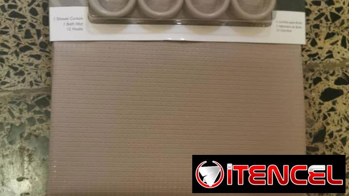 💜Set para baño de 14 piezas Incluye: 1 cortina para baño: 180cm x 180cm 1 alfombra de baño: 38cm x 69cm 12 ganchos de c
