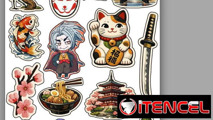 Hoja de pegatinas stickers calcomanías anime videojuegos y gamer