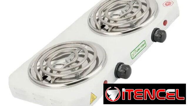 Cocina eléctrica de 2 quemadores