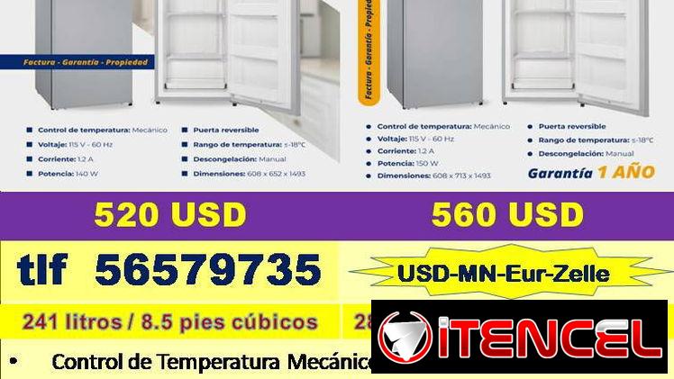 NEVERA VERTICAL (241/287 litros)..Tlf 56579735/(USD-MN-Eur-Zelle)Garantía 1A/Recogida en Marianao/Tpte (Costo Adicional)