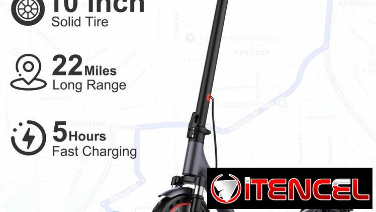 Scooter Eléctrico VOLPAM 500W 22MPH Plegable 23 Millas Llantas 10” Doble Freno