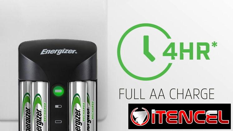 🔋 Cargador Energizer AA/AAA con 4 Pilas Recargables Incluidas Pantalla LED Envío* + Garantía**